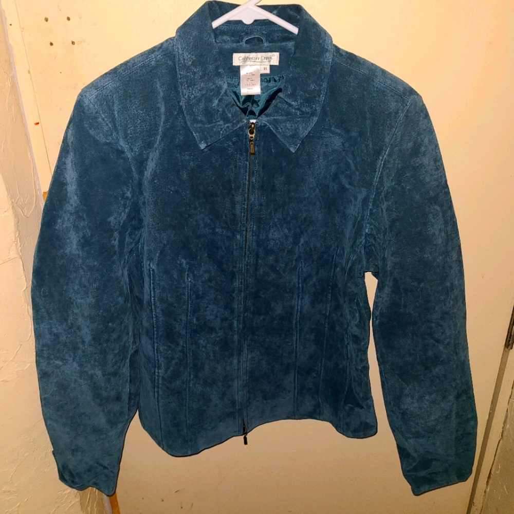 Deep Teal Leather Jacket